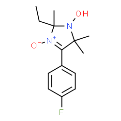 ChemSpider 2D Image | 2-Ethyl-4-(4-fluorophenyl)-2,5,5-trimethyl-2,5-dihydro-1H-imidazol-1-ol 3-oxide | C14H19FN2O2