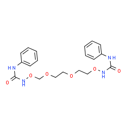 ChemSpider 2D Image | 1-[(10-Anilino-10-oxo-2,5,8-trioxa-9-azadec-1-yl)oxy]-3-phenylurea | C19H24N4O6
