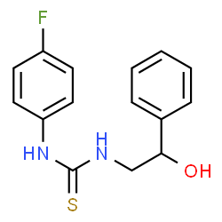 ChemSpider 2D Image | 1-(4-Fluorophenyl)-3-(2-hydroxy-2-phenylethyl)thiourea | C15H15FN2OS