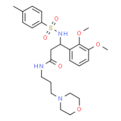 ChemSpider 2D Image | 3-(2,3-Dimethoxyphenyl)-3-{[(4-methylphenyl)sulfonyl]amino}-N-[3-(4-morpholinyl)propyl]propanamide | C25H35N3O6S