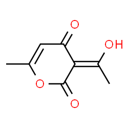 ChemSpider 2D Image | (3E)-3-(1-Hydroxyethylidene)-6-methyl-2H-pyran-2,4(3H)-dione | C8H8O4