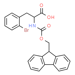 ChemSpider 2D Image | 2-Bromo-N-[(9H-fluoren-9-ylmethoxy)carbonyl]phenylalanine | C24H20BrNO4