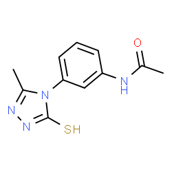 ChemSpider 2D Image | N-[3-(3-Methyl-5-thioxo-1,5-dihydro-4H-1,2,4-triazol-4-yl)phenyl]acetamide | C11H12N4OS