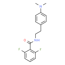ChemSpider 2D Image | N-{2-[4-(Dimethylamino)phenyl]ethyl}-2,6-difluorobenzamide | C17H18F2N2O