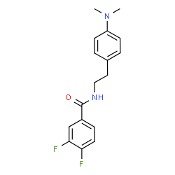 ChemSpider 2D Image | N-{2-[4-(Dimethylamino)phenyl]ethyl}-3,4-difluorobenzamide | C17H18F2N2O