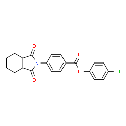 ChemSpider 2D Image | 4-Chlorophenyl 4-(1,3-dioxooctahydro-2H-isoindol-2-yl)benzoate | C21H18ClNO4