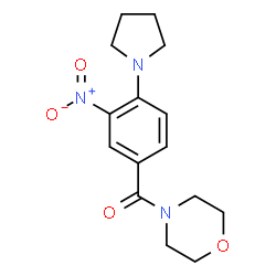 ChemSpider 2D Image | 4-Morpholinyl[3-nitro-4-(1-pyrrolidinyl)phenyl]methanone | C15H19N3O4