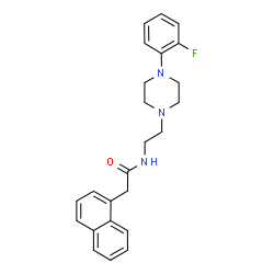 ChemSpider 2D Image | N-{2-[4-(2-Fluorophenyl)-1-piperazinyl]ethyl}-2-(1-naphthyl)acetamide | C24H26FN3O