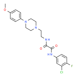 ChemSpider 2D Image | N-(3-Chloro-4-fluorophenyl)-N'-{2-[4-(4-methoxyphenyl)-1-piperazinyl]ethyl}ethanediamide | C21H24ClFN4O3