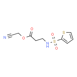 ChemSpider 2D Image | Cyanomethyl N-(2-thienylsulfonyl)-beta-alaninate | C9H10N2O4S2