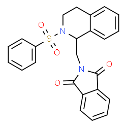 ChemSpider 2D Image | 2-{[2-(Phenylsulfonyl)-1,2,3,4-tetrahydro-1-isoquinolinyl]methyl}-1H-isoindole-1,3(2H)-dione | C24H20N2O4S