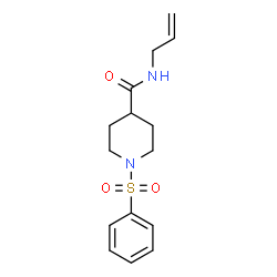 ChemSpider 2D Image | N-Allyl-1-(phenylsulfonyl)-4-piperidinecarboxamide | C15H20N2O3S