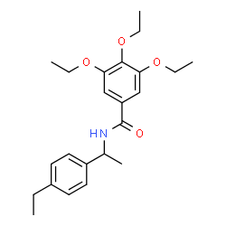 ChemSpider 2D Image | 3,4,5-Triethoxy-N-[1-(4-ethylphenyl)ethyl]benzamide | C23H31NO4