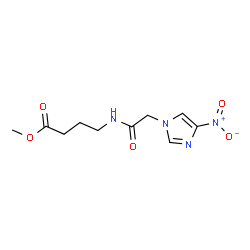 ChemSpider 2D Image | Methyl 4-{[(4-nitro-1H-imidazol-1-yl)acetyl]amino}butanoate | C10H14N4O5