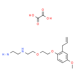 ChemSpider 2D Image | N-{2-[2-(2-Allyl-4-methoxyphenoxy)ethoxy]ethyl}-1,2-ethanediamine ethanedioate (1:1) | C18H28N2O7