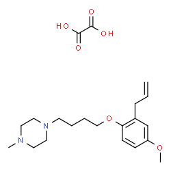 ChemSpider 2D Image | 1-[4-(2-Allyl-4-methoxyphenoxy)butyl]-4-methylpiperazine ethanedioate (1:1) | C21H32N2O6