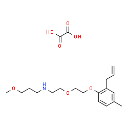 ChemSpider 2D Image | N-{2-[2-(2-Allyl-4-methylphenoxy)ethoxy]ethyl}-3-methoxy-1-propanamine ethanedioate (1:1) | C20H31NO7