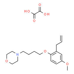 ChemSpider 2D Image | 4-[4-(2-Allyl-4-methoxyphenoxy)butyl]morpholine ethanedioate (1:1) | C20H29NO7