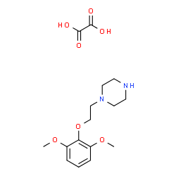 ChemSpider 2D Image | 1-[2-(2,6-Dimethoxyphenoxy)ethyl]piperazine ethanedioate (1:1) | C16H24N2O7