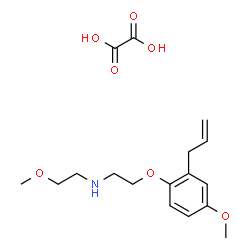 ChemSpider 2D Image | 2-(2-Allyl-4-methoxyphenoxy)-N-(2-methoxyethyl)ethanamine ethanedioate (1:1) | C17H25NO7