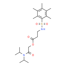 ChemSpider 2D Image | 2-(Diisopropylamino)-2-oxoethyl N-[(pentamethylphenyl)sulfonyl]-beta-alaninate | C22H36N2O5S