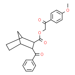 ChemSpider 2D Image | 2-(4-Methoxyphenyl)-2-oxoethyl 3-benzoylbicyclo[2.2.1]heptane-2-carboxylate | C24H24O5