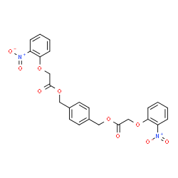 ChemSpider 2D Image | 1,4-Phenylenebis(methylene) bis[(2-nitrophenoxy)acetate] | C24H20N2O10