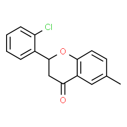 ChemSpider 2D Image | 2-(2-Chlorophenyl)-6-methyl-2,3-dihydro-4H-chromen-4-one | C16H13ClO2