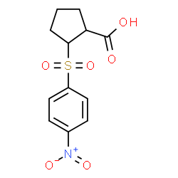 ChemSpider 2D Image | 2-[(4-Nitrophenyl)sulfonyl]cyclopentanecarboxylic acid | C12H13NO6S