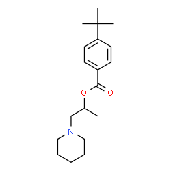 ChemSpider 2D Image | 1-(1-Piperidinyl)-2-propanyl 4-(2-methyl-2-propanyl)benzoate | C19H29NO2