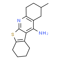 ChemSpider 2D Image | 9-Methyl-1,2,3,4,7,8,9,10-octahydro[1]benzothieno[2,3-b]quinolin-11-amine | C16H20N2S