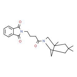 ChemSpider 2D Image | 2-[4-Oxo-4-(1,3,3-trimethyl-6-azabicyclo[3.2.1]oct-6-yl)butyl]-1H-isoindole-1,3(2H)-dione | C22H28N2O3