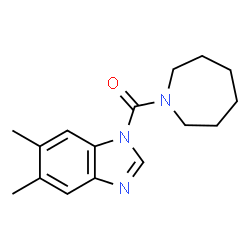 ChemSpider 2D Image | (Azepan-1-yl)(5,6-dimethylbenzoimidazol-1-yl)methanone | C16H21N3O