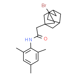ChemSpider 2D Image | 2-(3-Bromoadamantan-1-yl)-N-mesitylacetamide | C21H28BrNO