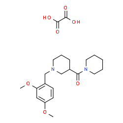 ChemSpider 2D Image | [1-(2,4-Dimethoxybenzyl)-3-piperidinyl](1-piperidinyl)methanone ethanedioate (1:1) | C22H32N2O7