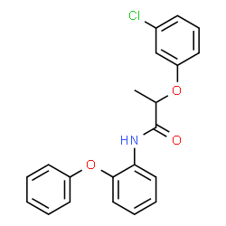 ChemSpider 2D Image | 2-(3-Chlorophenoxy)-N-(2-phenoxyphenyl)propanamide | C21H18ClNO3