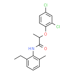 ChemSpider 2D Image | 2-(2,4-Dichlorophenoxy)-N-(2-ethyl-6-methylphenyl)propanamide | C18H19Cl2NO2