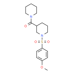 ChemSpider 2D Image | {1-[(4-Methoxyphenyl)sulfonyl]-3-piperidinyl}(1-piperidinyl)methanone | C18H26N2O4S