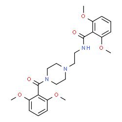 ChemSpider 2D Image | N-{2-[4-(2,6-Dimethoxybenzoyl)-1-piperazinyl]ethyl}-2,6-dimethoxybenzamide | C24H31N3O6
