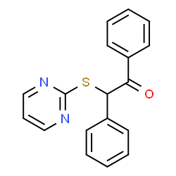 ChemSpider 2D Image | 1,2-Diphenyl-2-(2-pyrimidinylsulfanyl)ethanone | C18H14N2OS