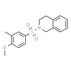 ChemSpider 2D Image | 2-[(4-Methoxy-3-methylphenyl)sulfonyl]-1,2,3,4-tetrahydroisoquinoline | C17H19NO3S