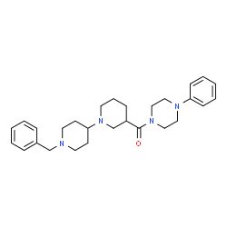 ChemSpider 2D Image | (1'-Benzyl-1,4'-bipiperidin-3-yl)(4-phenyl-1-piperazinyl)methanone | C28H38N4O