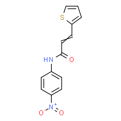 ChemSpider 2D Image | N-(4-Nitrophenyl)-3-(2-thienyl)acrylamide | C13H10N2O3S