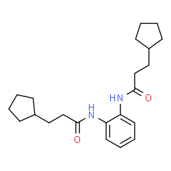 ChemSpider 2D Image | N,N'-1,2-Phenylenebis(3-cyclopentylpropanamide) | C22H32N2O2