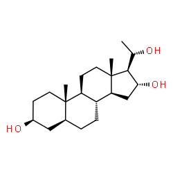 ChemSpider 2D Image | (3S,5S,8R,9S,10S,13S,14S,16R,17S)-17-(1-hydroxyethyl)-10,13-dimethyl-2,3,4,5,6,7,8,9,11,12,14,15,16,17-tetradecahydro-1H-cyclopenta[a]phenanthrene-3,16-diol | C21H36O3