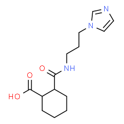 ChemSpider 2D Image | 2-{[3-(1H-Imidazol-1-yl)propyl]carbamoyl}cyclohexanecarboxylic acid | C14H21N3O3