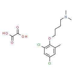 ChemSpider 2D Image | 4-(2,4-Dichloro-6-methylphenoxy)-N,N-dimethyl-1-butanamine ethanedioate (1:1) | C15H21Cl2NO5