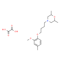 ChemSpider 2D Image | 4-[4-(2-Methoxy-4-methylphenoxy)butyl]-2,6-dimethylmorpholine ethanedioate (1:1) | C20H31NO7