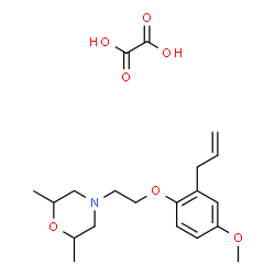ChemSpider 2D Image | 4-[2-(2-Allyl-4-methoxyphenoxy)ethyl]-2,6-dimethylmorpholine ethanedioate (1:1) | C20H29NO7