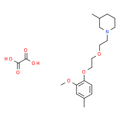ChemSpider 2D Image | 1-{2-[2-(2-Methoxy-4-methylphenoxy)ethoxy]ethyl}-3-methylpiperidine ethanedioate (1:1) | C20H31NO7